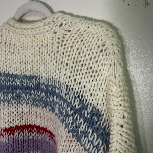 Anthropologie chunky knit colorful striped open cardigan **see description - Picture 8 of 10